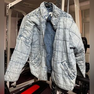 Forever 21 Light Blue Puffer Jacket